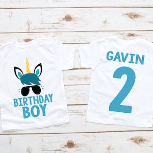 Unicorn birthday shirt, Unicorn birthday party, matching unicorn, unicorn theme birthday, boy unicorn birthday shirt, boy birthday raglan