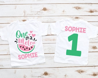 One in a melon shirt, one in a melon outfit, girls first birthday , 1st birthday girl outfit, one in a melon birthday , birthday girl