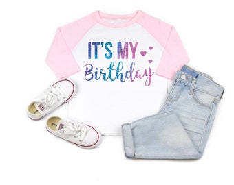 It's my birthday girl shirt, girl birthday shirt, 1st birthday shirt, 2nd birthday shirt, 3rd birthday shirt, cute girl birthday shirt