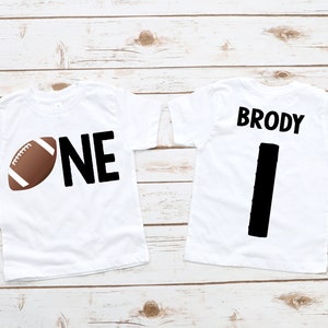 Football one boys 1st first birthday shirt, football birthday shirt, 1st birthday boy, football party, football toddler shirt, sports party