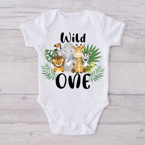 Wild one safari animals zoo 1st first birthday shirt, wild one shirt, wild one birthday boy, wild one birthday, wild one shirt, wild party image 5