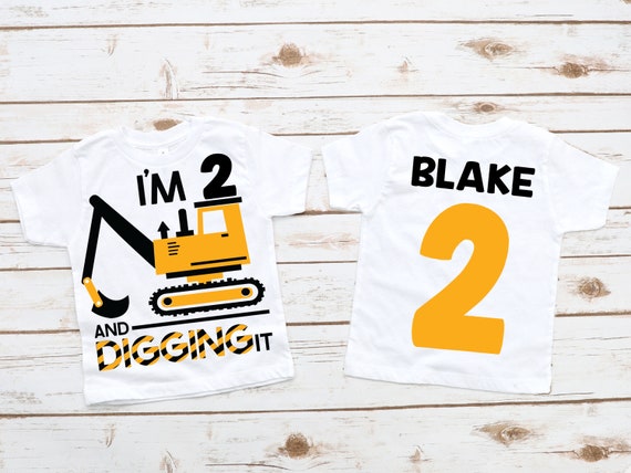 construction 2nd birthday shirt