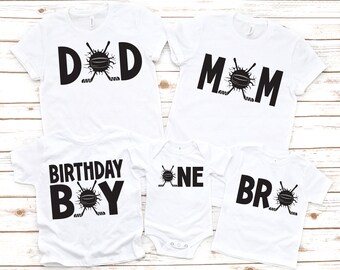 Family matching hockey birthday shirt, hockey birthday shirt , hockey birthday party, hockey first birthday, sports birthday, 1st birthday