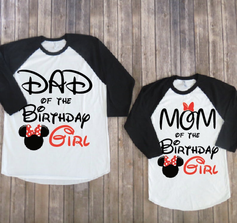 minnie mouse birthday shirts for mom and dad