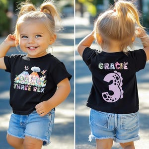 Three rex shirt, Three rex, Three rex girl, girl dinosaur birthday, three rex birthday, dinosaur birthday shirt, cute three rex party shirt