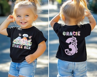 Three rex shirt, Three rex, Three rex girl, girl dinosaur birthday, three rex birthday, dinosaur birthday shirt, cute three rex party shirt