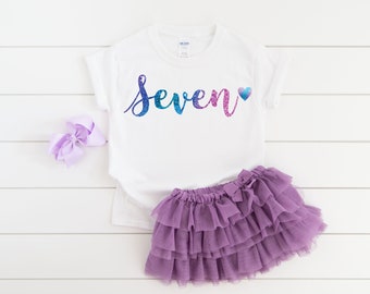 Seven girl birthday shirt  , 7th birthday, 7th birthday shirt, 7th birthday girl, 7 year old girl gift, 7 year old birthday shirt, girl 7th