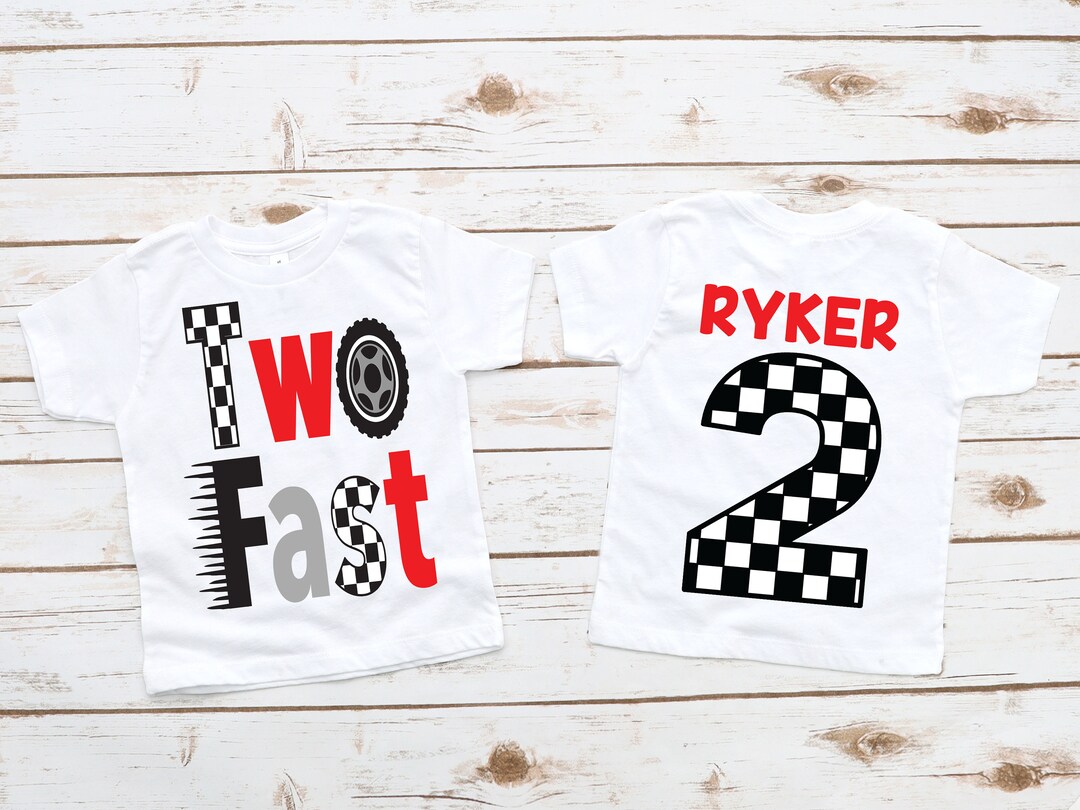 Two Fast Birthday Shirt, Two Fast Shirt, Race Car Birthday Shirt, 2 ...