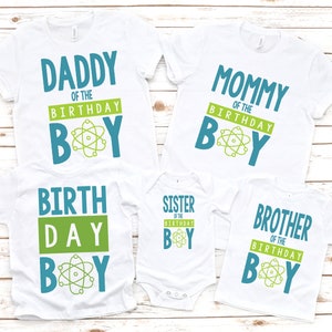 Science family matching birthday shirts,  science party theme , personalized science, mom and dad shirts, sister and brother shirts