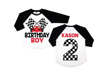 Race car boy birthday shirt, racecar birthday, birthday boy shirt, race car birthday party, race car t-shirt, custom race car , two fast