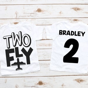 Two fly 2nd birthday shirt, second birthday shirt, 2nd birthday shirt boy, two fly shirt, 2nd birthday gift, 2 years old, airplane shirt