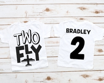 Two fly 2nd birthday shirt, second birthday shirt, 2nd birthday shirt boy, two fly shirt, 2nd birthday gift, 2 years old, airplane shirt