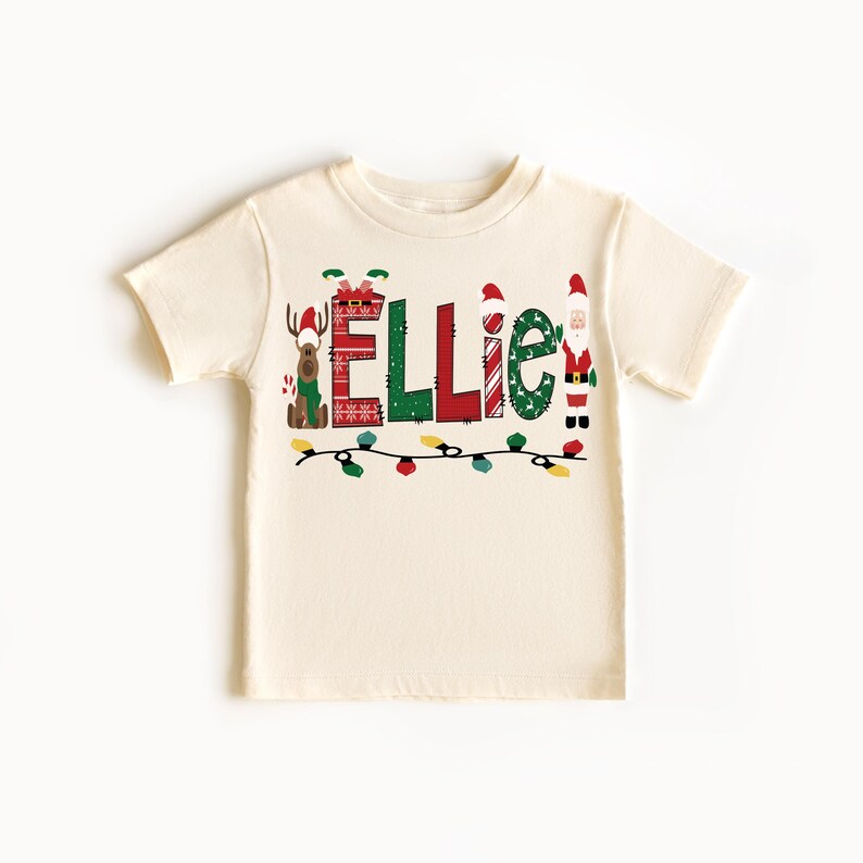 Christmas Kid Toddler Personalized Name Boy Girl Custom Reindeer Santa