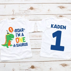 Dinosaur boys first 1st birthday roar i'm a one shirt, dinosaur birthday, dinosaur boy shirt, dinosaur party, one-a-saurus shirt, boys tank