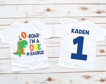 Dinosaur boys first 1st birthday roar i&#39;m a one shirt, dinosaur birthday, dinosaur boy shirt, dinosaur party, one-a-saurus shirt, boys tank