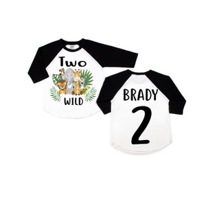 Two wild shirt safari animals jungle zoo 2nd second birthday , two wild shirt, two wild birthday boy, 2nd birthday shirt, boys wild shirt