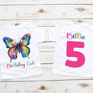 Butterfly girl birthday shirt, girl birthday shirt, girl birthday party, butterfly party, butterfly birthday, butterfly theme, girl birthday