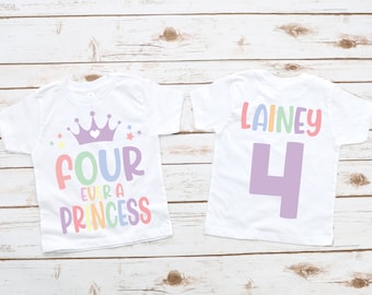 4th birthday shirt girl, princess birthday shirt, four year old birthday shirt, princess birthday , girl birthday shirt, princess shirt