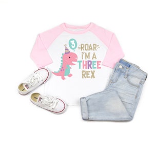 Three rex 3 rex girl dinosaur birthday shirt , 3 rex birthday shirt, girl dinosaur birthday shirt, 3rd birthday shirt, dinosaur birthday
