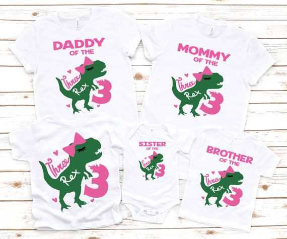 dinosaur birthday shirt family