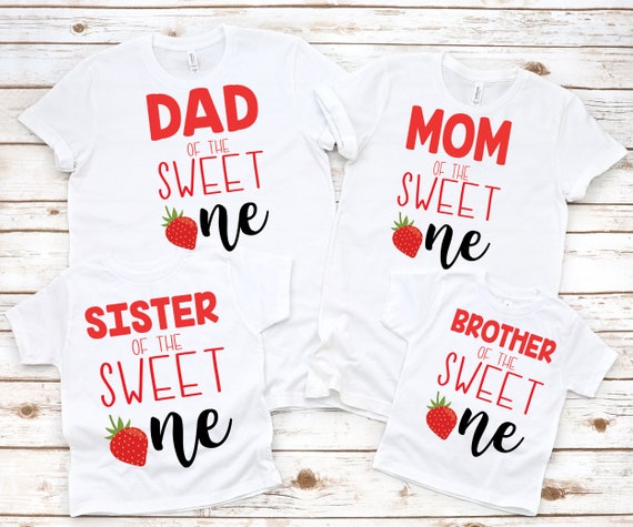Family sweet one strawberry 1st birthday shirts, strawberry birthday party ,  birthday girl, first birthday, 1st birthday theme, sweet one