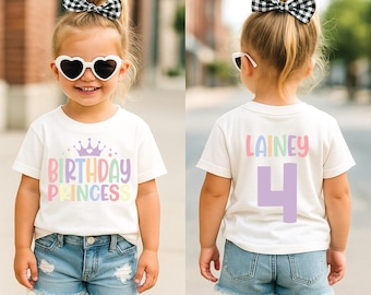 Princess birthday shirt, 4th birthday shirt girl, four year old birthday shirt, princess birthday , girl birthday shirt, princess shirt