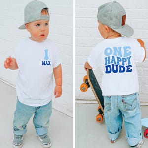 One happy dude, 1st birthday shirt  , first birthday shirt, 1st birthday shirt boy, 1st birthday gift, boy 1st birthday shirt, custom wavy