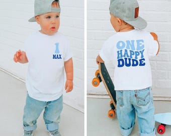 One happy dude, 1st birthday shirt  , first birthday shirt, 1st birthday shirt boy, 1st birthday gift, boy 1st birthday shirt, custom wavy