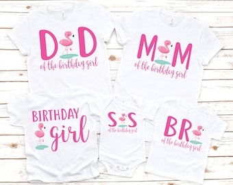 Flamingo birthday shirts, family matching shirts, flamingo birthday, flamingo theme party, flamingo 1st, girl birthday shirt, 1st birthday
