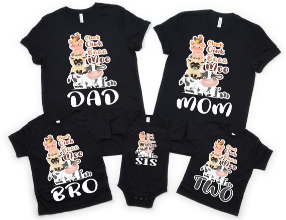 Farm birthday shirt, farm birthday, oink baa moo I'm two, farm animal  birthday, farm theme birthday, moo moo I'm two, farm animal shirt