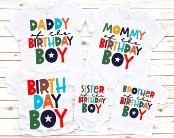 Family matching birthday boy shirts,  birthday shirts for family , birthday boy shirts, mom and dad shirts, sister and brother shirts