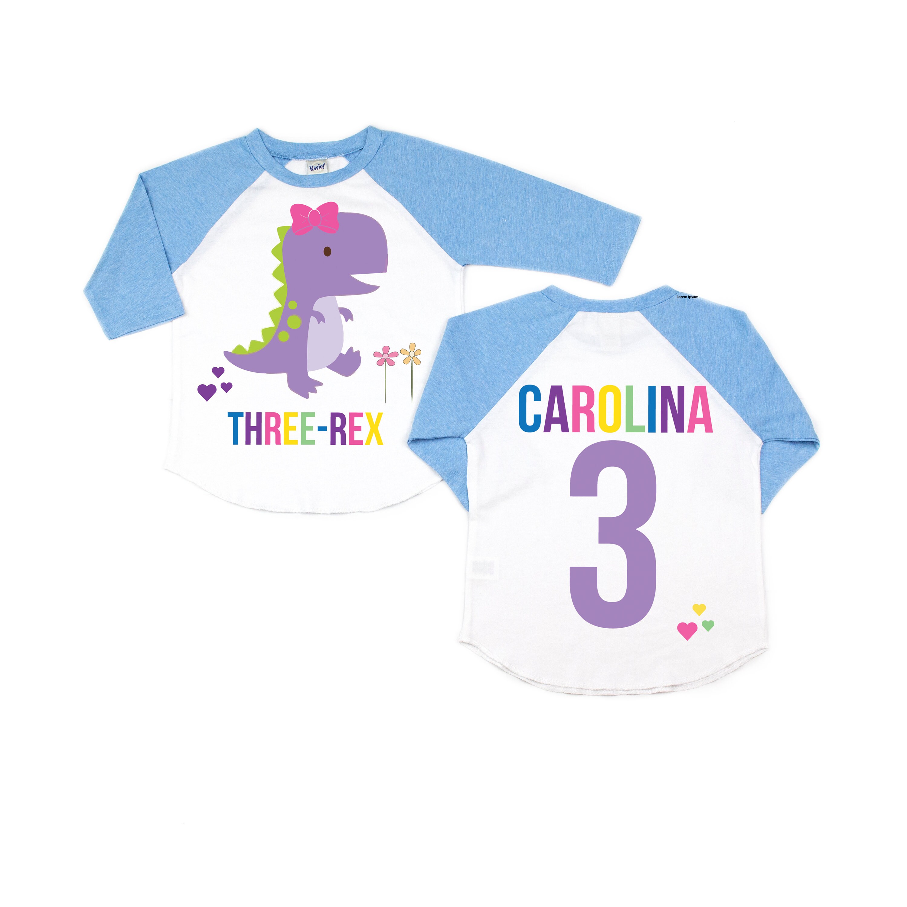 Three rex 3 rex girl dinosaur birthday shirt 3 rex birthday Etsy
