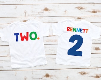 Two shirt boys second birthday shirt, 2nd birthday boy, two birthday shirt, boy birthday shirt, two year old birthday shirt, boy birthday