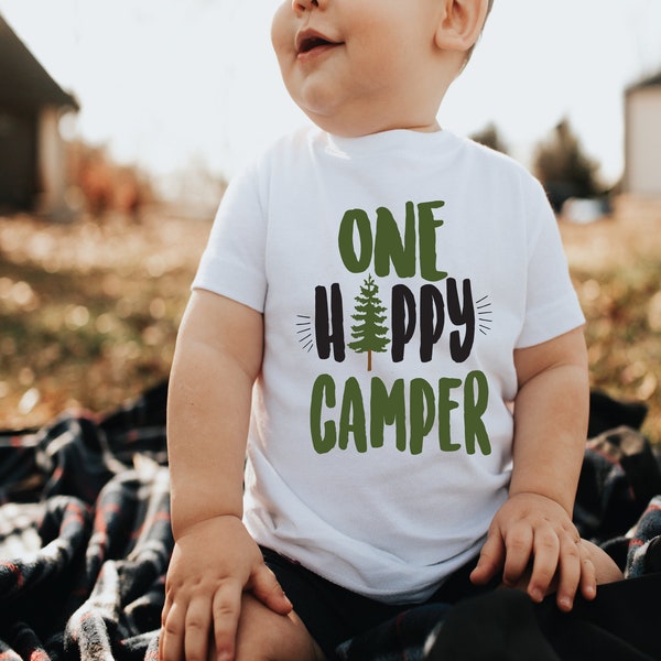 One happy camper 1st first birthday shirt, camping first birthday, camping 1st birthday, camping theme, camping party, camping shirt