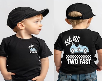 Two fast birthday boy race car shirt, racecar birthday shirt, birthday boy shirt, racecar birthday party, race car t-shirt, custom race car