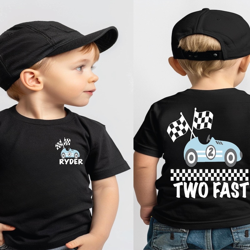 Zwei schnelle Rennautos Geburtstagsshirt, Rennauto Geburtstagsshirt, Geburtstagsshirt, Rennauto Geburtstagsparty, Rennauto T-Shirt, Custom Racer