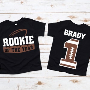 Rookie of the year boys football birthday shirt, football birthday , football theme, football shirt, football party, sports birthday party