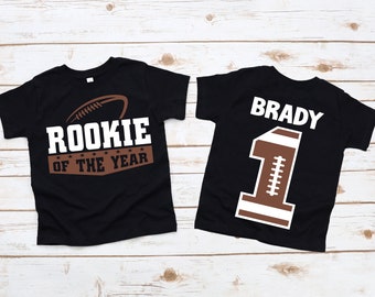 Rookie of the year boys football birthday shirt, football birthday , football theme, football shirt, football party, sports birthday party