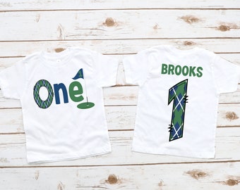 Golf birthday shirt, boys 1st birthday, 1st birthday shirt, hole in one, golf birthday party, boys golf shirt, golf first birthday, golf tee