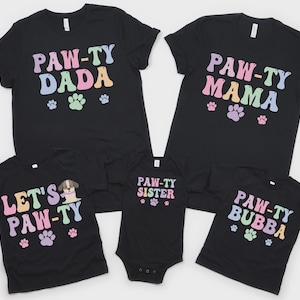 Let's pawty puppy birthday shirt, let's paw-ty, puppy birthday, dog birthday, puppy party, dog birthday party, pawty shirt, girl birthday image 15
