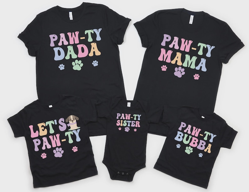 Let's pawty puppy birthday shirt, let's paw-ty, puppy birthday, dog birthday, puppy party, dog birthday party, pawty shirt, girl birthday image 15