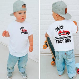 Fast one 1st birthday race car shirt, racecar birthday shirt, birthday boy shirt, race car birthday party, race car t-shirt, custom race car
