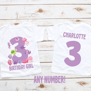 Under the sea shirt, under the sea birthday, aquarium shirt, One-der the sea shirt, girl birthday shirt, 3rd birthday shirt, aquarium party