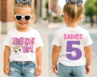 Kitty Cat birthday shirt, kitty birthday shirt, girl birthday shirt, girl birthday party, cat theme birthday, custom kitty cat, kitty shirt