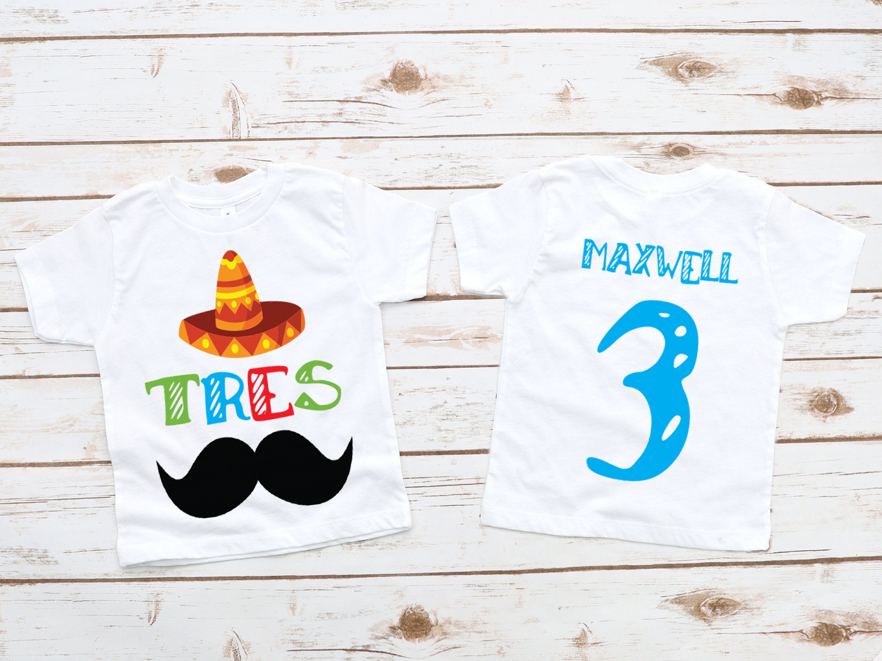 Tres Fiesta Sombrero Mustache 3rd Boy Birthday Shirt First - Etsy