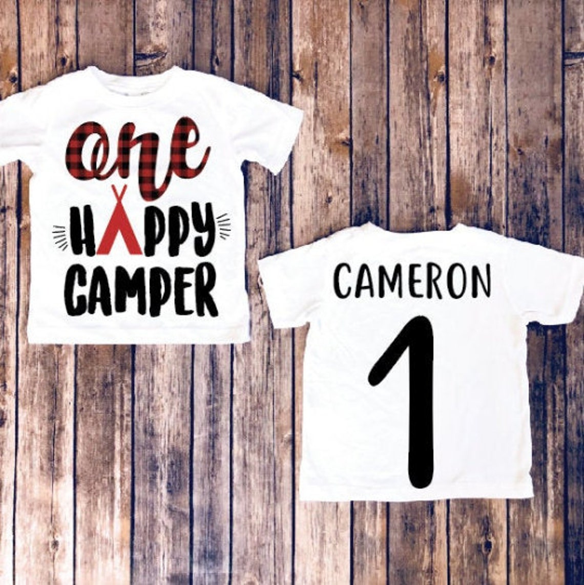 One happy camper kids birthday shirt birthday gift baby boy Etsy