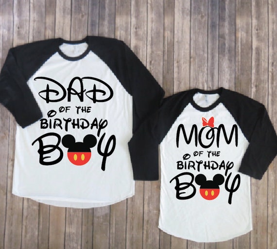 mom and dad mickey mouse birthday shirts