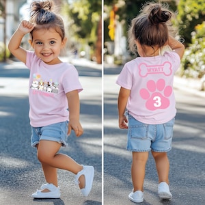 Let&#39;s pawty puppy birthday shirt, let&#39;s paw-ty, puppy birthday, dog birthday, puppy party, dog birthday party, pawty shirt, girl birthday