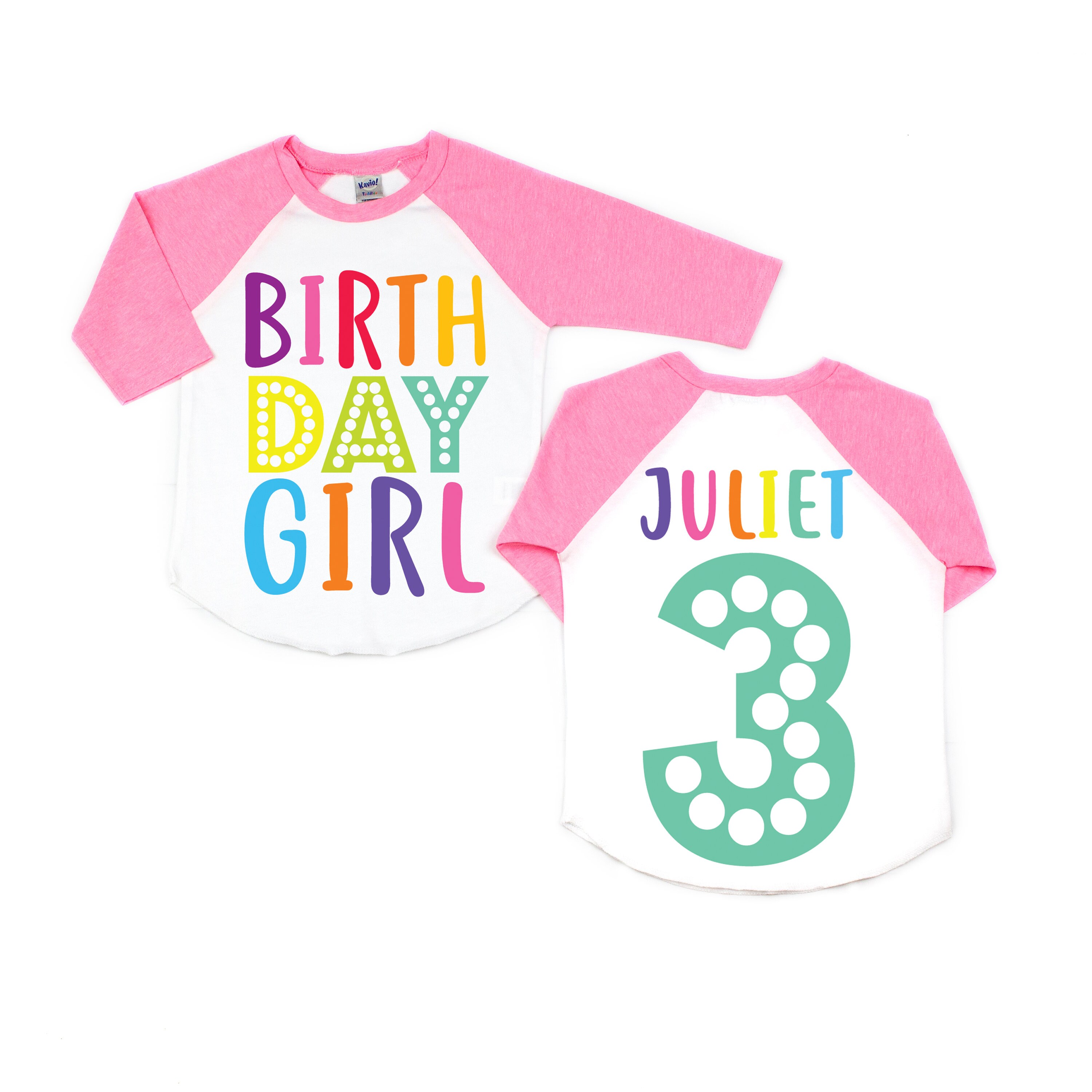 Rainbow birthday girl shirt girl birthday shirt girl Etsy