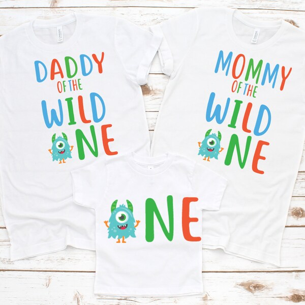 Family matching monster wild one 1st birthday shirts, monster birthday party, wild one party, first birthday shirt,  wild one shirt